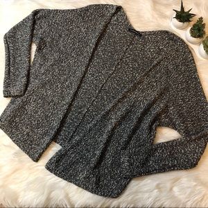 Women's Black and White Sweater